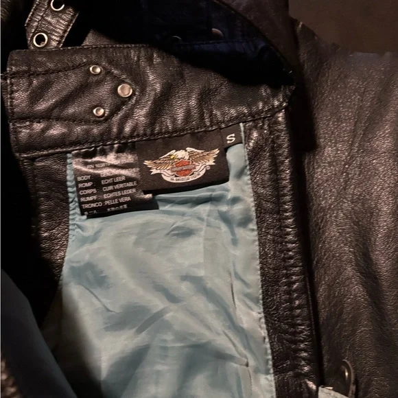 Vintage Harley-Davidson Black Leather Women Chaos Small - Picture 6 of 12